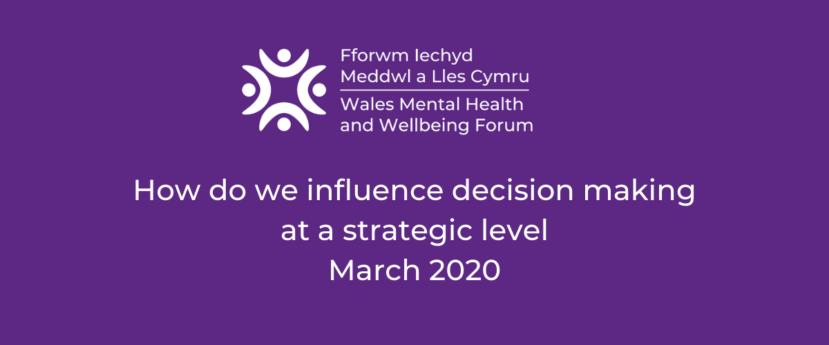 How Do We Influence Decision Making At A Strategic Level Wales Mental